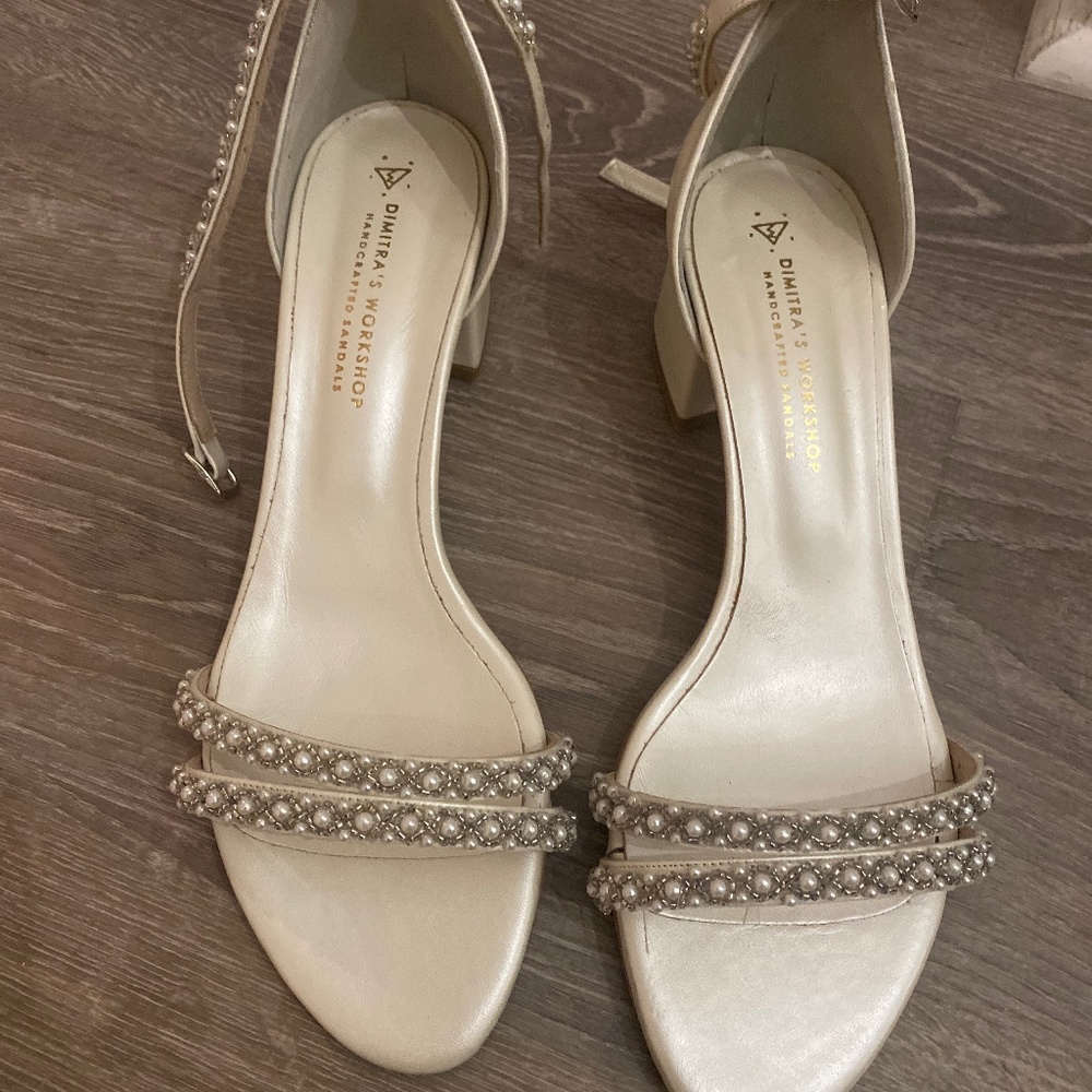 Ivory bridal wedding heels (never worn)